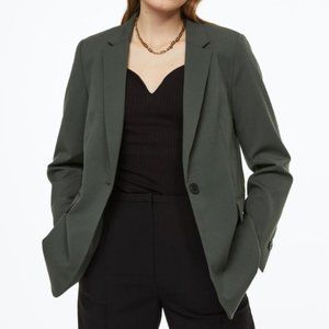 Single-breasted Jacket, Dark gray-green, Size Small